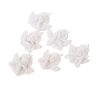 iplusmile Lot De 12 Porte-clés Pendentifs Anges En Résine Argentée, Figurines Miniatures Diy Pour Loisirs Créatifs, Décorations D'accessoires De Fête, Présents Anniversaire Et Pendaison De Crémaillère