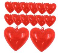 iplusmile Lot de 14 Boules Décoratives en Plastique de Cœur Rouge Transparent 65X63X37Mm à Remplir pour Décoration Saint-Valentin Mariage et Fête DIY pour Garçon et Filles