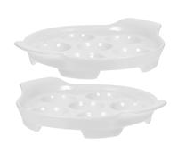 iplusmile Lot de 2 Assiettes à Escargots en Céramique 7 Pouces Plats à Gratin d'Escargots avec Doubles Poignées Plats de Cuisson Robustes pour Fruits de Mer Cuisson au Four et Service