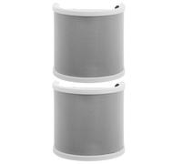 iplusmile Lot de 2 Bonnettes Anti-Pop de U pour Microphone Filtre Anti-Vent Blanc avec Grille Métallique Protection pour Enregistrement Vocal Podcast et Streaming