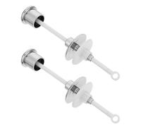 iplusmile Lot de 2 Boutons-poussoirs Manuels pour Chasse D'eau Vintage, Accessoires de Réservoir de Toilettes en Métal Robuste, Kit de Remplacement pour Système Wc Ancien, Économie