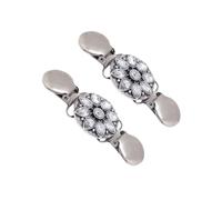 iplusmile Lot de 2 Broches à Clip Rétro de Fleur, Épingles de Sûreté en Alliage Métallique, Pinces à Pull et Châle pour Femmes, Accessoires Vintage pour Vêtements Élégants