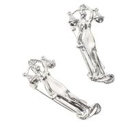 iplusmile Lot de 2 Broches de Revers en Métal Argenté, Sculpture Divine Grecque, Broche pour Costume de Mariage et Tailleur Femme, Accessoire Élégant pour Chemise et Événement Formel