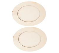 iplusmile Lot de 2 Cadres Photo en Bois Brut Ovales Cadres Soi-Même pour Loisirs Créatifs Supports Légers et Portables pour Peinture Collage et Activités Manuelles en Famille