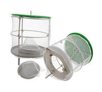 iplusmile Lot De 2 Cages à Mouches Suspendues en Plastique Et Tissu Maillé, Pièges Portables pour Parcs Et Cantines