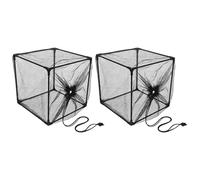 iplusmile Lot de 2 Cages Filtrantes pour Pompe de Bassin Filet Nylon Noir Anti-Colmatage Paquet Filtrant Résistant Extérieur pour Filtration Piscine et Fontaine Protection Débris