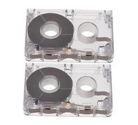 iplusmile Lot De 2 Cassettes Audio Vierges 60 Mini Format pour Enregistreur Interview Professionnel Usage Polyvalent Compatible Appareils D’Enregistrement Noir Compact