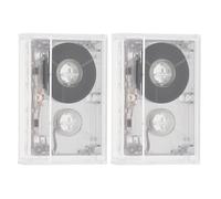 iplusmile Lot de 2 Cassettes Audio Vierges Mini Mc-60 60 pour Enregistrement Vocal Compatible Enregistreur Voix Bande Audio Vierge pour Interviews Musique et Dictaphone Portable