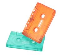 iplusmile Lot de 2 Cassettes Audio Vierges Rétro Transparentes pour Enregistrement et Décoration Musicale Vintage Boîtes Décoratives pour Fêtes et Collection