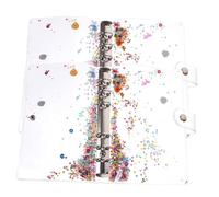 iplusmile Lot de 2 Classeurs A6 à Paillettes Liquides Étui Plastique Transparent Couverture de Cahier Légère Antidérapante Bureau Scrapbooking et Rangement Cartes