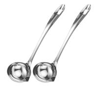 iplusmile Lot De 2 Cuillères À Soupe En Acier Inoxydable Avec Passoire Et Infuseur Cuillères De Service Séparateur D'huile Pour La Cuisson Écumoire Et Louche