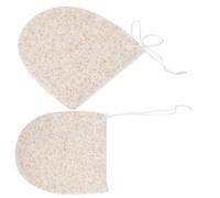 iplusmile Lot De 2 Éponges Nettoyantes Visage Exfoliantes Taille Petite Double Face Pure Noyaux De Noix, Nettoyage En Profondeur, Gommage Facial Doux Pour Peaux Sensibles, Usage Quotidien