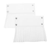 iplusmile Lot de 2 Fausses Manchettes Blanches Amovibles en Mousseline Poignets de Chemise Décoratifs pour Femmes Accessoires Polyvalents pour Déguisement Clown Fêtes et Tenues Élégantes