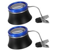 iplusmile Lot de 2 Loupes à Clipser 5X pour Lunettes Œilletons de Bijoutier en Alliage D’Aluminium Léger Outil de Réparation de Montres Précis pour Inspection Horlogère Lecture et