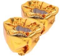 iplusmile Lot de 2 Manchons Robustes et Réutilisables en Tissu Doré pour Petits Pots de Fleurs, Protège-Pot Délicat, Usage Quotidien, Décoration Maison et Fête, 7 Pouces