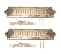 iplusmile Lot De 2 Mézouzahs avec Parchemin : Mézouzahs Religieuses en Alliage pour Porte D'entrée - Bénédiction Religieuse Juive pour Juive Et De Fin D'année.