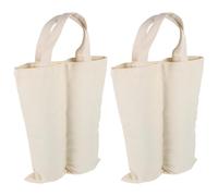 iplusmile Lot de 2 Paquet à Vin Rouge en Toile Beige Réutilisables et Portables pour Transporter Deux Bouteilles Compartiment Séparé Élégant