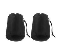 iplusmile Lot de 2 Paquets de Rangement à Cordon en Nylon Imperméable Format Compact Diamètre 11 CM X Hauteur 20 CM Couleur Noire à Motif Géométrique pour Vêtements et Équipement de
