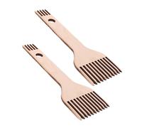 iplusmile Lot de 2 Peignes de Métier à Tisser en Bois à Double Extrémité Outil de Tissage pour Fil Dents Finement Espacées pour Loisirs Créatifs Tapisserie et Tricot à la Main
