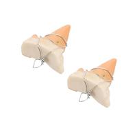 iplusmile Lot De 2 Pendentifs En Forme De Dents De Requin Bijoux Collier Pendentif Dents De Requin Porte-Clés Accessoire De Costume Breloques Fantaisie Breloque Préhistorique En