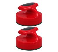 iplusmile Lot de 2 Poussoirs pour Hockey sur Air 94 MM Rouge avec Base en Feutre Vert Accessoires de Hockey sur Table Réutilisables pour Jeu Familial et Loisirs Polyvalente