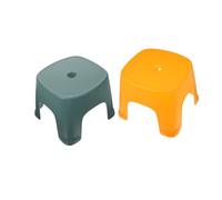 iplusmile Lot De 2 Repose-Pieds en Plastique Antidérapants, Petit Tabouret Jaune Et Vert, Compact Et Léger, Marchepied pour Adultes, Adapté pour Salle De Bain Et Toilettes