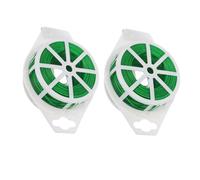 iplusmile Lot De 2 Rouleaux De Fil De Fer pour Jardinage Ficelles De Vigne Réutilisables en PVC Vert pour Attacher Les Plantes en Pot en Extérieur Flexibles Et Fixes