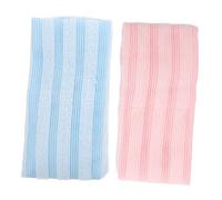 iplusmile Lot De 2 Serviettes De Bain Exfoliantes Bleu Et Rose Longues, Lingettes Nettoyantes Corps, Double Face Pour Gommage Profond, Massage Peau, Usage Bain à Domicile, Soin Peau, Adultes