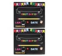 iplusmile Lot de 2 Tableaux Noirs Effaçables 30X20 CM pour Maternelle Panneau Réutilisable pour Premier et Dernier Jour D’École Accessoire Photo Scolaire Écologique et Multifonctionnel