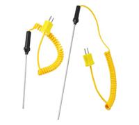 iplusmile Lot de 2 Thermocouples de Type K Sonde de Température en Acier Inoxydable 2 Tailles pour Surface et Liquide Capteur de Température à Thermocouple Usage Industriel et Laboratoire