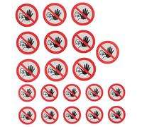 iplusmile Lot de 20 Autocollants de Panneau D'avertissement « Entrée Interdite » en Pvc Noir, Autocollants Adhésifs Faciles à Utiliser pour Chantiers et Entreprises