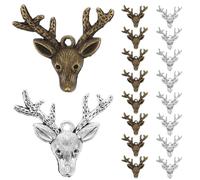 iplusmile Lot de 20 Breloques Pendentifs Cerf Rétro en Alliage Doré Charms Animaux pour Fabrication de Bijoux DIY Accessoires Légers pour Créations Artisanales Personnalisées et Présents