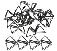 iplusmile Lot de 20 Pinces à Mémo en Métal Noir Porte-Cartes Triangulaires 3D de Cœur Porte-Photos et Porte-Cartes de Visite Réutilisables pour Bureau et Table