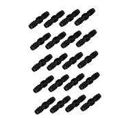 iplusmile Lot de 20 Raccords Barbelés pour Tuyaux D'arrosage Goutte à Goutte, Accessoires D'irrigation Agricole Noirs, Connecteurs Droits Solide pour Jardin et Cultures, Système