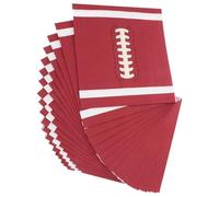 iplusmile Lot de 20 Serviettes de Table Jetables Imprimées Thème Football, Papier Épais Absorbant, Couleur Marron, pour Fêtes, Anniversaires et Décorations de Table Sportives