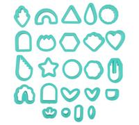 iplusmile Lot de 24 Emporte-Pièces en Plastique pour Pâte Polymère Kit de Découpe D’Argile pour Boucles D’Oreilles Accessoires de Création DIY Formes Variées pour Bijoux Artisanaux