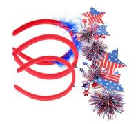 iplusmile Lot de 3 Bandeaux Cheveux Patriotiques pour Garçon et Filles, Bandeau Drapeau Américain Éléments 4 Juillet, Accessoire Coiffure Décoratif de Fête Indépendante, Taille Unique,