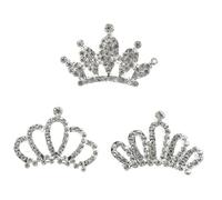iplusmile Lot de 3 Diadèmes à Strass pour Garçon et Filles, Petite Tiare en Strass, Peigne à Cheveux 3 Pièces, Accessoires pour Petites Filles, Décorations de Fête Style Aléatoire
