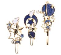 iplusmile Lot De 3 Pinces à Cheveux Latérales Géométriques Étoile Lune Creuses Petites Pour Filles Usage Quotidien Coiffure Et Présent