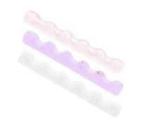 iplusmile Lot De 3 Porte-stylos Acryliques Transparents Taille Moyenne, Support Pour Pinceaux Nail Art, Couleur Candy Rose Violet Blanc, Organiseur Bureau Et Maison
