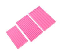 iplusmile Lot de 3 set de Moules à Cire en Silicone Rose Moules à Bandes de Cire à Cacheter Demi-Ronde Grosse Quart de Ronde et Petite Matériel de Loisirs Créatifs pour Création de Sceaux