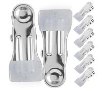 iplusmile Lot de 30 Clips De Fixation Coupe-Vent Multifonctions pour Bâches De Piscine en Acier Inoxydable Gris