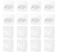 iplusmile Lot de 30 Crochets Muraux Transparents Autocollants Porte-Bouteille Adhésif Multifonction pour Salle de Bain Cuisine sans Perçage Résistant à L’Humidité Organisation Murale