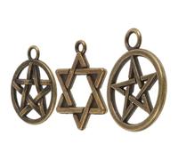 iplusmile Lot de 30 Pendentifs Pentacle Étoile en Alliage Robuste, Accessoires Bijoux Créatifs, Couleur Métal Vintage, pour Fabrication de Colliers et Bracelets Diy, Décoration Cou