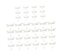 iplusmile Lot de 36 Stickers Muraux Libellule 3D Argentés Décoration Murale Imitation Libellule Réaliste Autocollants Décoratifs pour Intérieur Loisirs Créatifs et Ambiance Naturelle