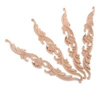 iplusmile Lot de 4 Appliques en Bois Sculpté Non Peintes Style Européen Dimensions 20 X 25 X 08 CM Décorations Murales pour Portes et Meubles Décor Porte Intérieure Décorations