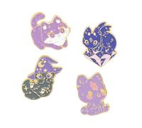 iplusmile Lot De 4 Broches Chat Dessin Animé En Alliage Métallique Solide, Accessoires Femme Pour Paquet, Manteau, Chapeau, Style Créatif Et Original, Présents Anniversaire Noël, Taille Moyenne