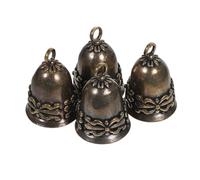 iplusmile Lot de 4 Clochettes en Laiton Rétro 4 Pièces pour Loisirs Créatifs, Pendentifs DIY Vintage Compactes Couleur Bronze, Accessoires Suspensions Artisanat Fête Décoration Noël