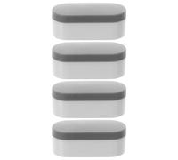 iplusmile Lot de 4 Coussinets D’Abattant de Toilette en Tpe Gris 19 MM Hauteur Stabilisateurs Universels Anti-Bruit et Anti-Éclaboussures pour Siège Wc Familial Hôtel Hôpital et École