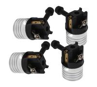 iplusmile Lot de 4 Douilles D’Éclairage E26 à Vis en Aluminium Support D’Ampoule Interrupteur Rotatif à 3 Positions Compatible Éclairage Intérieur pour Placards Buanderies et Suspensions